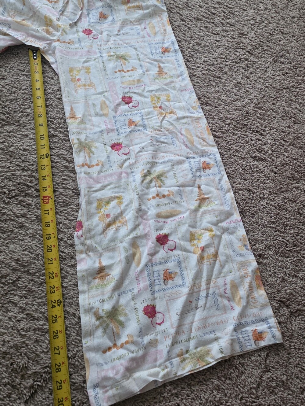 Linen Blend Vacay Tropical World Travel Wide Leg Pants Womens XL Suite 2393 Nwt - Picture 5 of 7